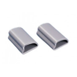 Clips, embase adhésive - 20 x 18,5 mm - Gris - Sachet de 100 Embases adhésives