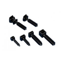 Cheville pour collier type Colson - 37,5 x 9,7 mm - Noir - Sachet de 100 Chevilles