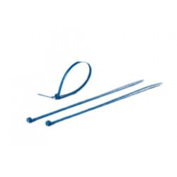 Colliers et liens de serrage.  Détectable - métaux - 203 x 2,5 mm  - Bleu - Sachet de 100 Colliers
