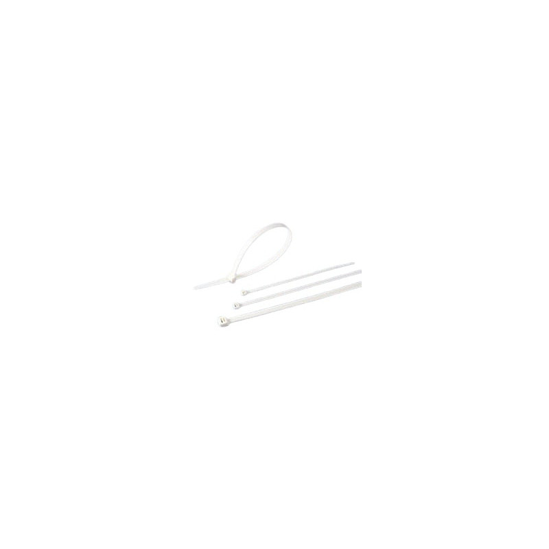 Colliers et liens de serrage. Ignifugé UL94-VO - 300 x 4,8 mm  - Naturel - Sachet de 100 Colliers