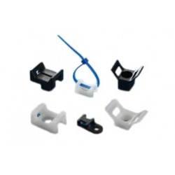 Attaches liens. Non-adhésif - 6,2 x 19,1 mm  - Natrel - Sachet de 100 Accroches-colliers à fixer