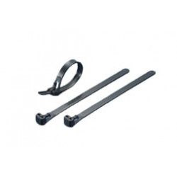 Colliers et liens de serrage.  Liens de serrage réutilisable - 303 x 7,6 mm - Noir - Sachet de 100  Colliers