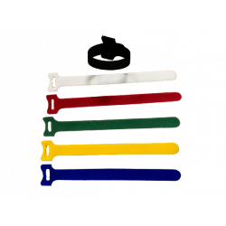 Colliers et liens de serrage. Auto-agrippant  - 310 x 16 mm - Blanc - Sachet de 20 Colliers