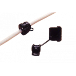 Protection pour câble plat - 10,3 x 11,8 mm - Noir - Sachet de 100 Passe câbles
