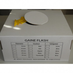Gaine Flash. Standard - 25 m x 8 mm - Translucide - Conditionnement de 1 Box 25m